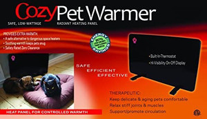 lot 2347 image: Cozy Products Cozy Pet Warmer 200 Watt Compact Panel Heater - Safe for Cats and Dogs, Energy Efficient, Eco-Friendly, 19 x 13 x �� Inches