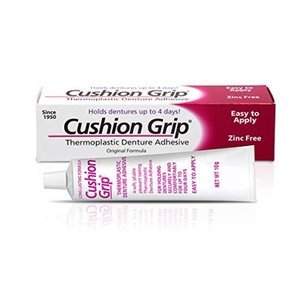 lot 3374 image: Cushion Grip 10 Gram Trial Tube - a Soft Pliable Thermoplastic for Refitting and Tightening Dentures