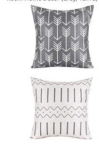 lot 3381 image: Pack of 4 Home Decorative Throw Pillow Covers Modern Cotton Linen Throw Pillow Covers Cushion Case for Couch Sofa Living Room Home D�cor (Grey, 17x17)may vary from stock photos