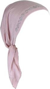 lot 3391 image: Pretied Headscarf Chemo Cap Modesty Rose pink color varies from stock photos no rhinestones
