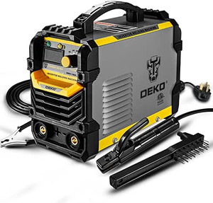 lot 3406 image: DEKOPRO 110220V MMA Welder,160A ARC Welder Machine IGBT Digital Display LCD Hot Start Welder with Electrode Holder,Work Clamp, Input Power Adapter Cable and Brush
