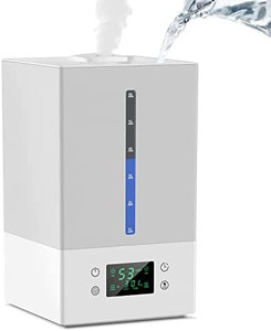 lot 3407 image: 6L Humidifiers for Bedroom Large Room, Cool Mist Humidifiers for Baby Nursery Plants with Essential Oils Diffuser, 360° Rotatable Nozzle, Auto-Shut Off, Top Fill Quiet Ultrasonic Smart Control with Humidifier, Easy to Clean