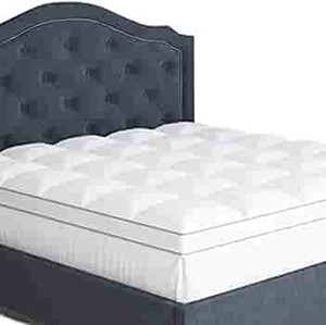 lot 3409 image: Cooling Mattress Topper with Soft Cotton Fabric for Back Pain Queen Size