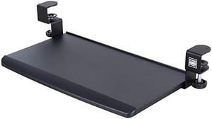 lot 3418 image: Stand Steady Clamp On Keyboard Tray  Keyboard Shelf - Small Size - Easy Install - No Need to Drill into Desk Retractable to Slide Under Desktop  Great for Home or Office