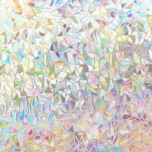 lot 3428 image: Volcanics Window Privacy Film Static Window Clings Vinyl 3D Window Decals Window Stickers Rainbow Window Film for Glass Door Heat Control Anti UV unknown amount 3ft wide