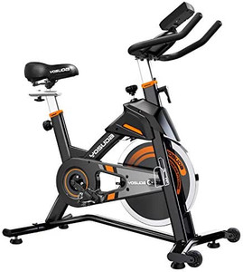 lot 3433 image: YOSUDA Indoor Cycling Bike Stationary - Exercise Bike for Home Gym with Comfortable Seat Cushion, Silent Belt Drive, iPad Holder
