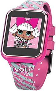 lot 3460 image: Accutime Kids LOL Surprise Hot Pink Educational Learning Touchscreen Smart Watch Toy for Girls, Boys, Toddlers - Selfie Cam, Learning Games, Alarm, Calculator, Pedometer and more (Model LOL4104)