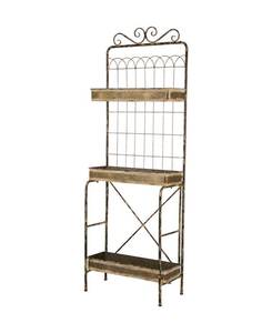 lot 3467 image: Glitzhome Farmhouse Metal Shelf