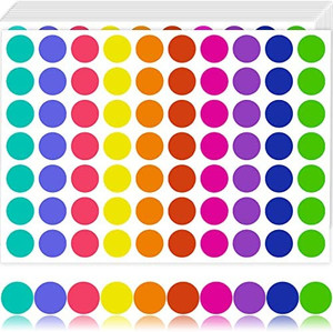lot 3487 image: 220 PCS Color Coding Labels Circle Dot Stickers,38Round Color Coding Labels Sticky Dots Labels Stickers 11 Color Style Colored Dot Stickers for Toddlers Office Student Classroom Papers Etc