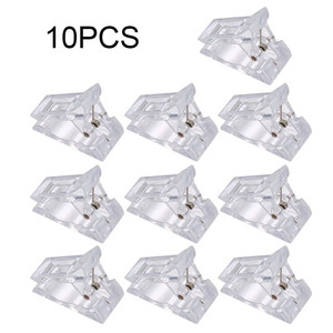 lot 3497 image: 10 Pack Clear Poly Gel Quick Build Nail Tip Clips Nail Art Tool Kit