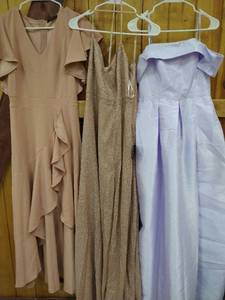 lot 3505 image: Lot of 3 all size medium floor length dresses