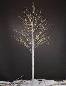 lot 7055 image: Lightshare LED Birch Tree, 8-Feet