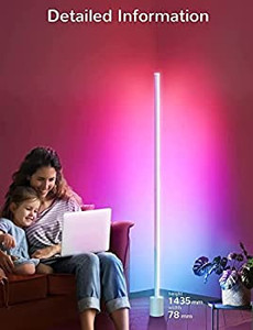 lot 7107 image: Corner Floor Lamp, RGB LED Floor Lamp