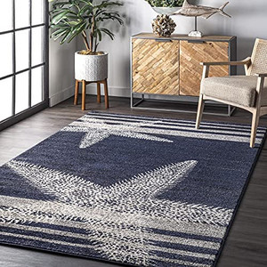 lot 7108 image: nuLOOM Thomas Paul Starfish Area Rug, 5 x 8, Blue