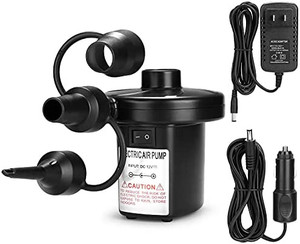 lot 7124 image: Electric Air Pump, AGPtEK Portable Quick-Fill Air Pump with 3 Nozzles, 110V AC12V DC