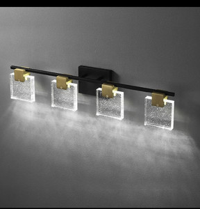 lot 7849 image: KOFYE 4 Light Wall Sconce Lighting Modern Crystal Vanity Light for Bathroom