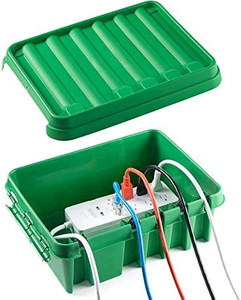 lot 8449 image: Sockitbox 100533213 Green Large 10 Ea Weatherproof Box, Green