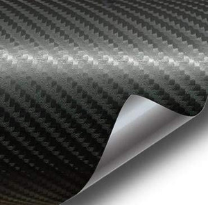 lot 8483 image: VViViD Black True R Carbon Fiber Vinyl Wrap Roll with Air Release Technology 15ft�5ft