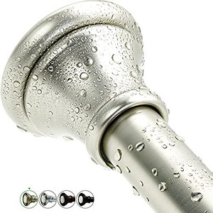 lot 8485 image: Nickel Shower Curtain Rods ,43-72 Inches, Rust Resistance, Adjustable Tension Rod with Durable Spring, No Drilling, Use for Bathroom, Bedroom, Kitchen, Balcony, Home
