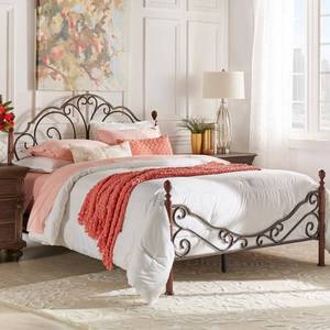 lot 8489 image: Queen Sized Headboard, Metal, Headboard Only