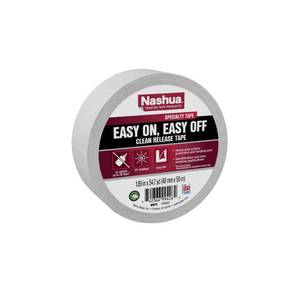 lot 9809 image: Nashua Tape 1.89 in. x 54.7 yd. Easy On, Easy Off Clean Release Tape in White, Whites