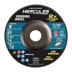 lot 9811 image: 5 In. X 14 In. X 78 In. Type 27 Metal Grinding Wheel ARROW TUFF BRAND 2 for 1 money