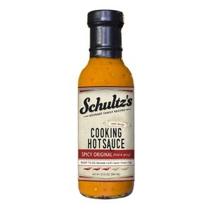 lot 9813 image: Schultzs Gourmet Spicy Original Cooking Hot Sauce 13 oz exp 2.26.2024