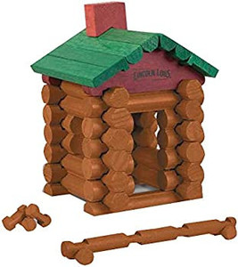 lot 9834 image: Lincoln Logs Mini Key Chain Toy Hasbro Fun 4 All 22 Pc. New