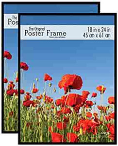 lot 9876 image: MCS Original Poster Frame, 18 by 24 , black, 2 Pack