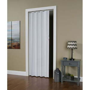 lot 245 image: Homestyles Regent PVC According Folding Door Fits 36-inch wide x 80-inch high White