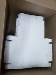 lot 246 image: Set Of 50 Small White Foldable Cardboard Boxes