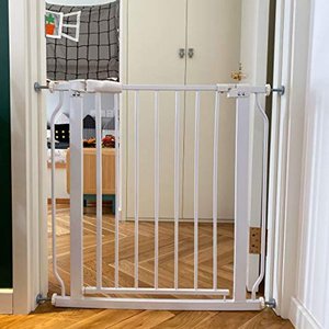 lot 249 image: BalanceFrom Easy Walk-Thru Safety Gate for Doorways and Stairways with Auto-CloseHold-Open Features, Multiple Sizes, White