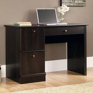 lot 252 image: Sauder Computer Desk Cinnamon Cherry Finish