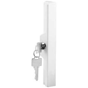 lot 259 image: Prime-Line C 1120 Sliding Door Outside Pull With Key WhiteDiecast