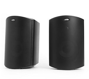 lot 305 image: Polk Atrium 5 All Weather Indoor & Outdoor Speakers - Pair (Black)