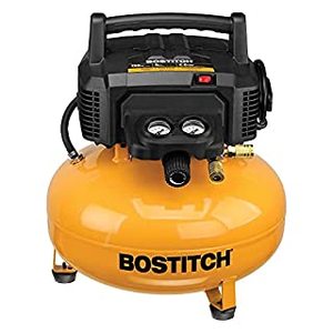 lot 830 image: BOSTITCH Pancake Air Compressor, Oil-Free, 6 Gallon, 150 PSI (BTFP02012) (B00UHNM1R0)