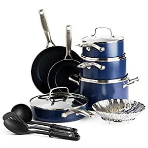 lot 5134 image: Blue Diamond Pan CC001951-001 Cookware-Set 14 Piece