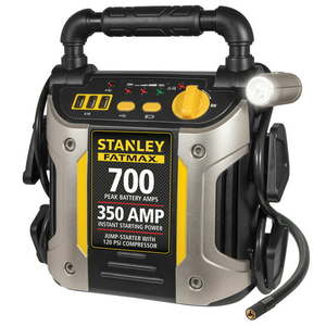 lot 5147 image: STANLEY Fatmax 700350 Amp Jump Starter with 120 Psi Compressor (J7CS)