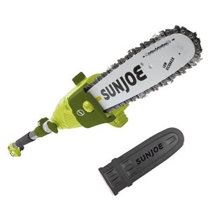 lot 240 image: Sun Joe - Electric Multi-Angle Pole Chain Saw - Green