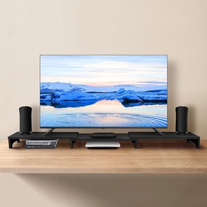 lot 263 image: Bamboo Dual Monitor Stand Riser