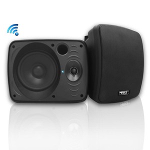 lot 277 image: PYLE PDWR54BTB - Waterproof & Bluetooth 5.25 Indoor  Outdoor Speaker System, 600 Watt, Black