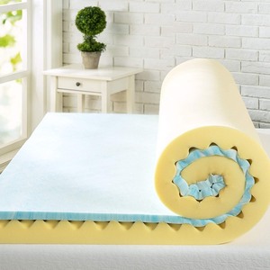 lot 3005 image: Zinus 2 Inch Swirl Gel Memory Foam Convoluted Mattress Topper Queen