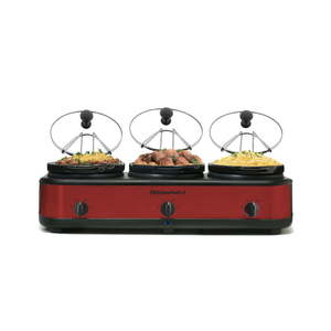 lot 5148 image: Elite Gourmet Slow Cooker Triple Buffet