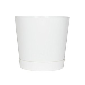 lot 2208 image: Novelty Majestic Full Depth Cylinder Pot, Glossy White, 10-Inch (10102)