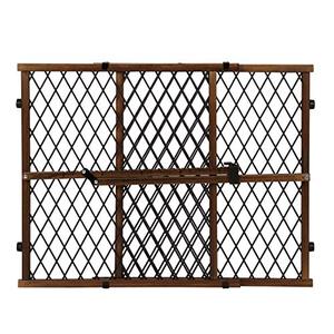 lot 2215 image: Position & Lock Baby Gate, Pressure-Mounted, Farmhouse Collection