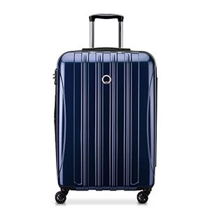lot 2221 image: DELSEY Paris Helium Aero Hardside Expandable Luggage with Spinner Wheels, Blue Cobalt, Checked-Medium 25 Inch