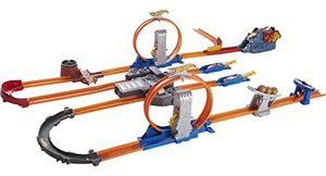 lot 2232 image: Hot Wheels Track Builder Total Turbo Takeover Track Set