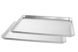 lot 2239 image: Nordic Ware Naturals Big Baking Sheet, 2 Pack, Silver