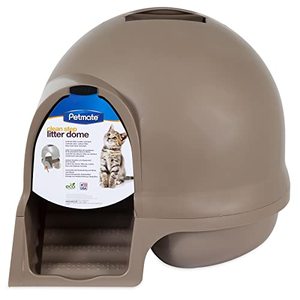 lot 2249 image: Petmate Booda Clean Step Cat Litter Box Dome (Made in the USA with 95% Recycled Materials)- Titanium