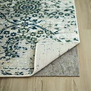 lot 2252 image: Mohawk Home 8 x 10 15 Low Profile Non Slip Rug Pad Felt  Rubber Gripper, Great For High Traffic Areas -Safe For All Floors